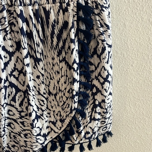 Lilly Pulitzer Pineapple Fringe Romper XS Navy Blue - Picture 4 of 8